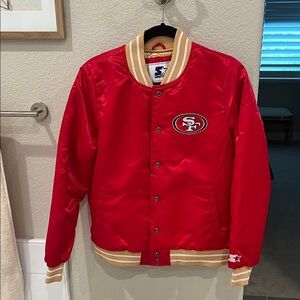 STARTER Red and Gold 49ers Satin Jacket